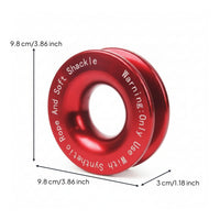 Black Sleeve Winch Recovery Loop Compact Synthetic Rope Recovery Accessory Heavy Duty Vehicle Gear for Winching, Towing