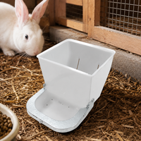 Small Animal Hutch Feeder, Automatic Pet Feeder, Hanging Pet Food Dispenser for Bunnies Guinea Pigs, Washable Antignaw Design