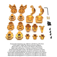 Steering Joints with C-Shaped Hubs Metal RC Car Modification Kit CNC Machined Crawler Axle Parts for 1/10 R1001 R1002 R1003