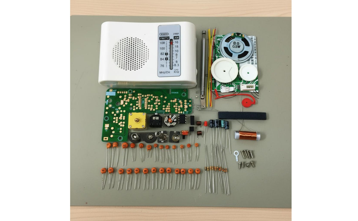 AM FM Electronics Experiment Kit Two-Band DIY Radio Build Kit Electronic Parts for Classroom