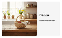 Wicker Storage Bin With Handle Round Wicker Basket Multi-Purpose for Gift Givers