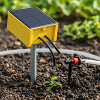 Solar-Powered Automatic Plant Watering System with Rain Sensor for Outdoor Gardens