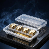 Birthday Gift for Him with 12 Stainless Steel Whisky Stones, Chilling Stones for Home Bar, Reusable Food Grade Steel Ice, Gift Men Party Supplies