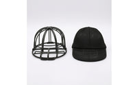 Curved Brim Cap Washing Cage with Mesh Bag Safeguarding Hat Shaper Zippered Laundry Accessory Rigid for Travelers