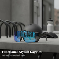 Anti-Spray Safety Goggles Shock Resistant Curved-Fit Safety Goggles Windproof Riding Glasses Wide Vision for Workers, Cycling