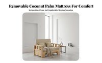 Multi-Functional Pull-extendable Sleeper Loveseat Space-Saving expandable Slatted Daybed Single to Double Conversion Sofa Bed long-lasting Frame for Small Apartment Dwellers, Students, Homeowners, Living Room, Bedroom, Home Office