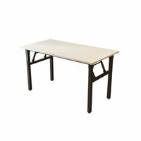 Foldable Design Collapsible Rectangular Desk Space-Saving Collapsible Desk Multi-Purpose Multipurpose Table Portable for Students, Home Office Workers, Apartment Dwellers, Study Room, Small Apartments, Bedroom