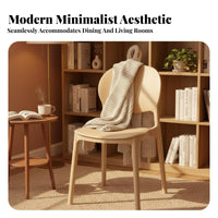 Ergonomic Design Stackable Shell Chair Curved Backrest Minimalist Side Chair Easy to Clean Household Furniture Lightweight for Homeowners, Event Planners, Dining Room, Kitchen, Home Office, Bedroom