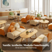 Bi-Color Banquette Sofa Easy to Clean Reconfigurable Block Sofa Sturdy Frame Commercial Furniture for Business Owners, Retail Store, Lobby, Breakroom