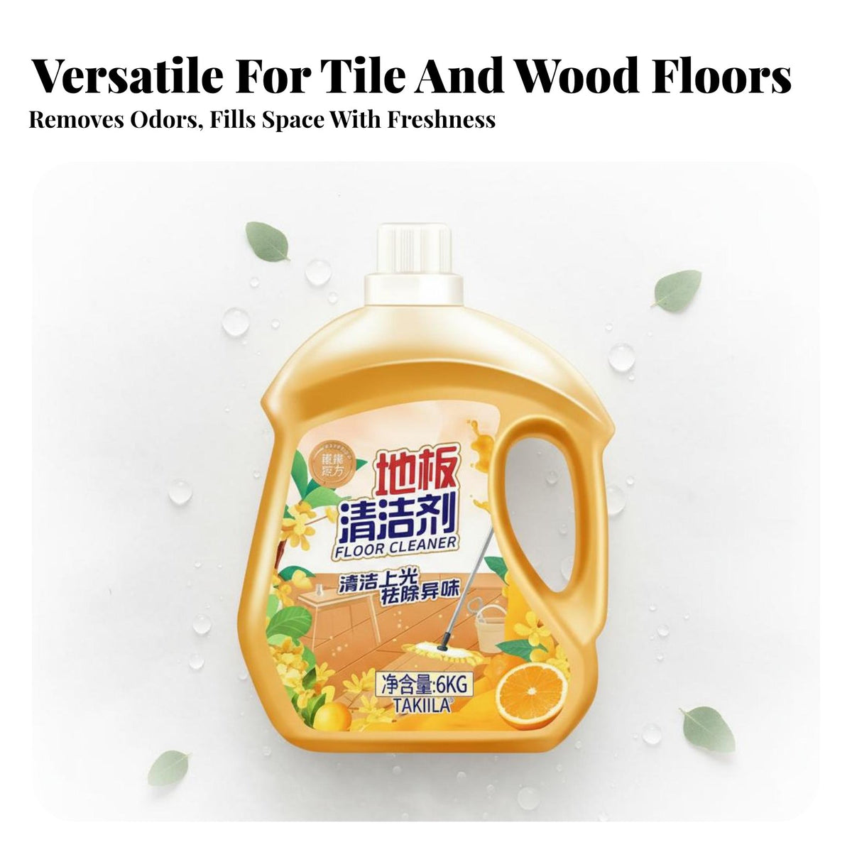 6 Kg Floor Cleaner Fresh Scent Floor Cleaning Liquid Long Fragrance Household Supplies for Homeowners, Families, Kitchen, Living Room, Bedroom