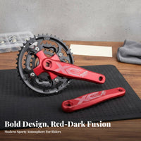 Mountain Bike Crankset Detachable Chainrings 8/9 Speed Crankset High-Strength Aluminum Alloy Mountain Bike Crank Arm Set for Cyclists, Trail Trails