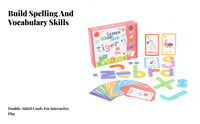 Matching Letter Game with Flash Cards | Compact Travel Size, phonics-based, Alphabet Spelling Game with Cards, for Homeschool