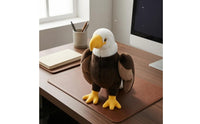 Bald Eagle Stuffed Embroidered Eyes Standing Eagle Stuffed Soft Long-Lasting