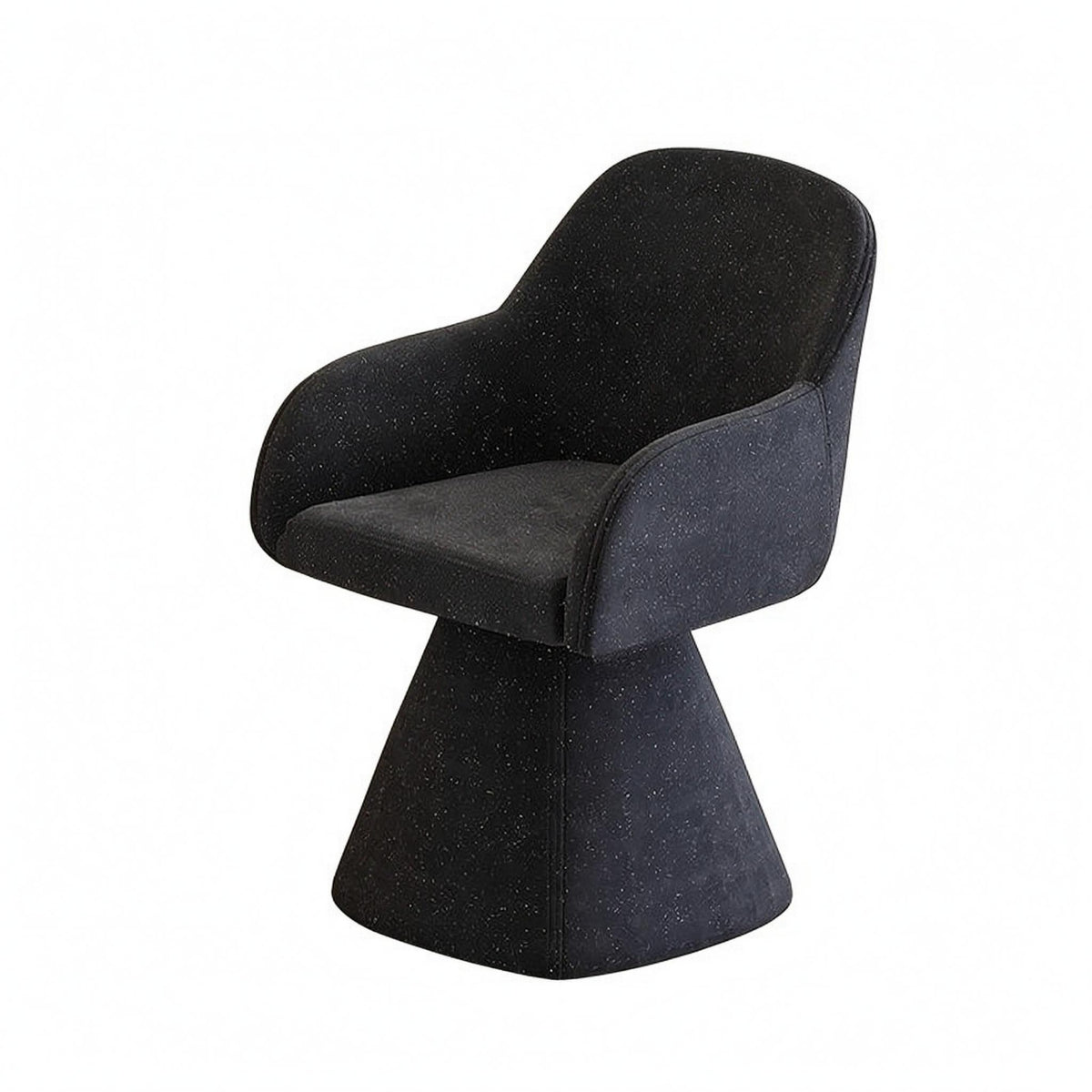 Padded Swivel Makeup Chair Foam Filled Swivel Vanity Chair Back Support Backrest Vanity Stool Comfortable for Bedroom, Beauty Room, Nail Salon