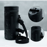 Structured Cylindrical Handlebar Bag Compact Bike Handlebar Bag Weatherproof Front Pouch Long-Lasting for Cyclists, Commuters