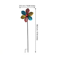 Wind Spinner for Outdoor Garden Decoration, Metal Windmill with 360 Degree Rotating Feature, Iron Construction Yard Ornament for Landscaping