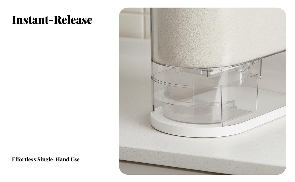 Moisture-Proof Countertop Rice Storage Bin Airtight Seal Sealed Rice Dispenser Large Capacity