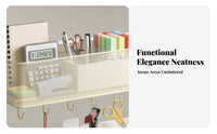 Clamp-on Cubicle Organizer Space-Saving Partition Shelf Mesh Design for Students