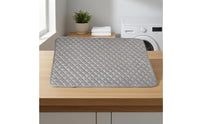Silver-Toned Cotton Ironing Mat Foldable Quilted Ironing Pad Padded