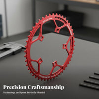 Folding Bike Chainring High-Strength Aluminum Alloy CNC Single Chainring 130 BCD Chainwheel Lightweight Design Anodized Finish