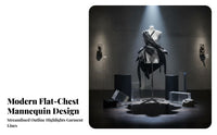 Korean Design Half Body Dress Form with Stand Sturdy Metal Base Female Torso Mannequin Long-Lasting Construction Female Mannequin Body Lightweight for Boutique Owners, Fashion Designers, Window Displays, Boutiques, Retail Shop S, Tailor Shop
