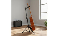 Padded Protection Gravity Lock Guitar Stand Height Adjustable Vertical Floor Guitar Holder Foldable Design Universal Instrument Stand for Stage Performance