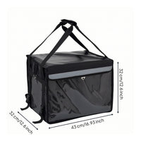 Insulated Food Delivery Backpack Waterproof Insulated Delivery Backpack Thermal Reflective for Couriers, Takeaway Transport
