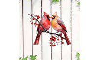 Two Birds on Branch Wall Decor Colorful Songbird Wall Decor Nature Art for Living Room, Entryway, Bedroom