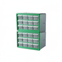 Easy to Sort Small Parts Organizer Cabinet Multi-Purpose Small Parts Drawer Cabinet Clear Drawers Screw Storage Organizer Stackable for Workshop, Garage, Repair Bench