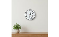Bold Typography Humorous Wall Timepiece Decorative Funny Wall Timepiece Wooden for Prank Lovers