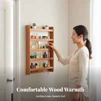 Multi-Tier Wooden Organizer Easy Reach Multi-Level Wall Organizer for Students