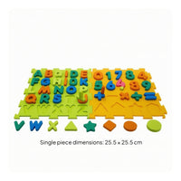 2 Pieces Sensory Puzzle Floor Mat Interlocking Textured Sensory Floor Tiles Tactile Mats Educational Puzzle Mats Soft