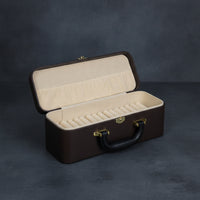 Multi-Slot Bracelet Storage Case Portable Bracelet Case Hard-Shell Bangle Box with Handle Travel-Friendly for Collectors, Travelers, Dresser, Vanity