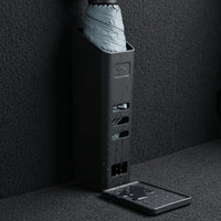 Openopen-Top Umbrella Storage Box ABS Plastic Car Umbrella Holder Matte Textured Slotted Side Slots for Vehicle Use