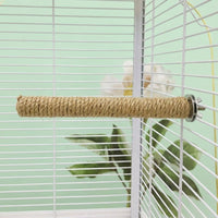 Parrot Toy Wooden Stand and Bird Perch, Bird Chewing Toy for Cages, Straight Wood Gnawing Toy for Budgie and Cockatiel Enrichment