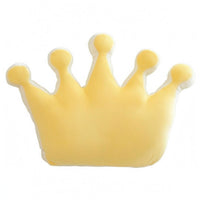 White Trim Crown-Shaped Cushion Padded Support Pillow