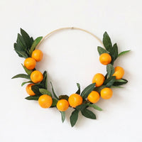 6 Pcs Artificial Orange Flowers Garland Banner, Backdrop for Home Decor Living Room, Bridal Shower Decorations Wedding Decor House