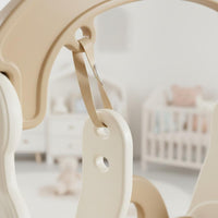 Easy Assembly Indoor Baby Swing Stable Design Plastic Toddler Swing Chair Gently Contoured Rounded Edges Kids' Play Equipment Non-Slip Base for Playroom