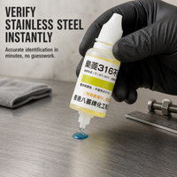 Stainless Steel Grade Identification Liquid for 201, 304, 316 Alloys - Manganese Content Test Solution