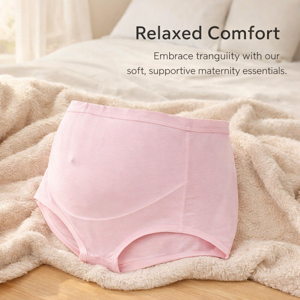 Postpartum Underwear High Waist for C Section Recovery, Maternity Knickers After Birth with Soft Modal Material, Panties with Gusset Lining