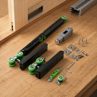 Sliding Door Hanger Wheel Kit Heavy-Duty Sliding Door Hardware Assembly Ball Bearing