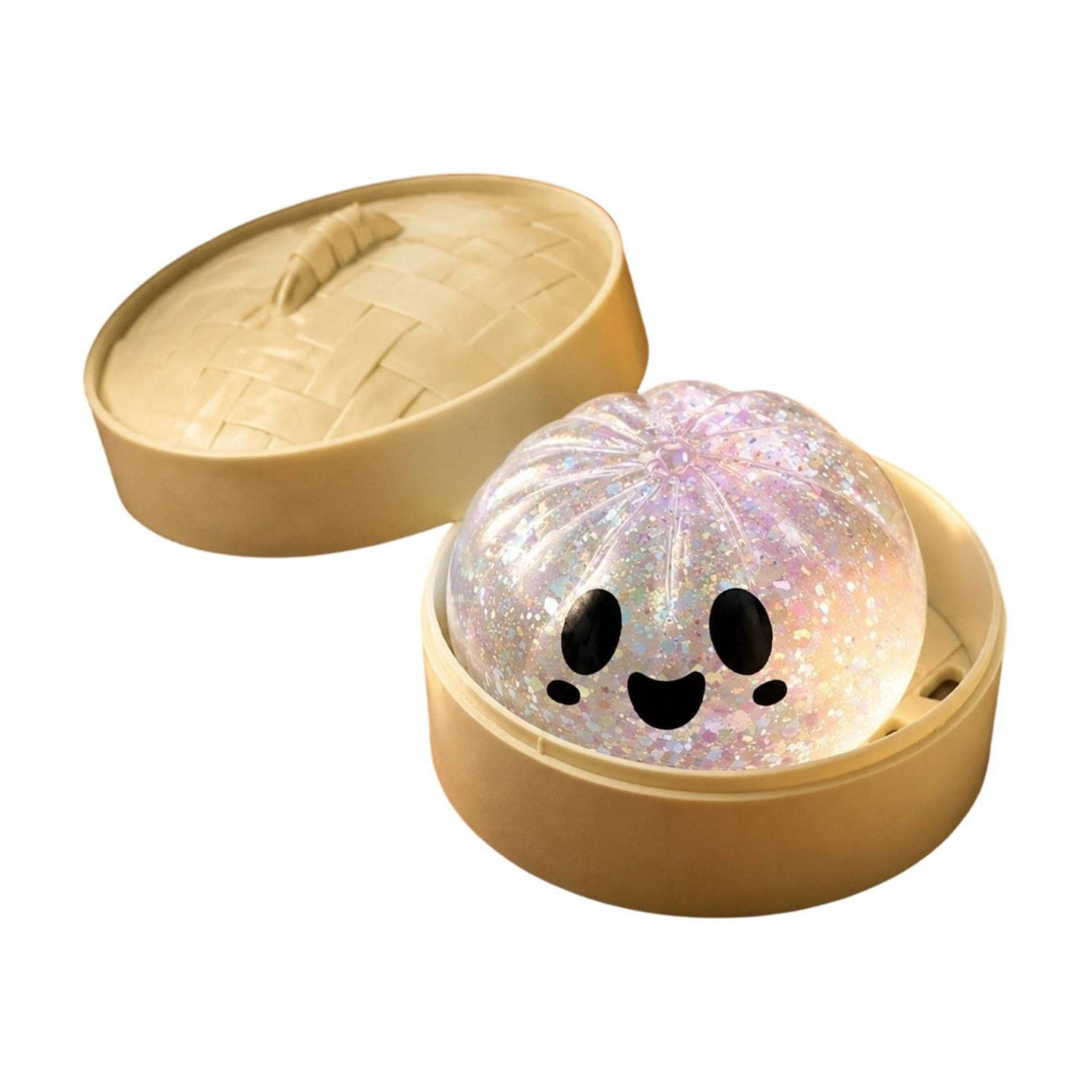 Translucent Dumpling Squishy with Steamer Container Cute Dumpling Fidget Toy Squeezable Squishy Toy with Container Sensory for Desk