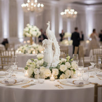 Peacock Statue with Pedestal Imitation Jade Peacock Sculpture Ivory-White Decor for Home Stylists, Entryway, Wedding