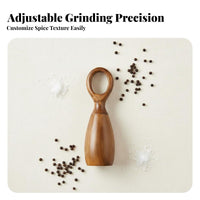 Acacia Seasoning Mill Ceramic Solid Acacia Wood Seasoning Mill Versatile Wooden Seasoning and Pepper for Kitchen, Dining Table, BBQ