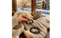No Batteries Required Anti-Static Bracelet Couple's Design Wireless Static Discharge Wristband Adjustable Fit Beaded Feline Charm Bracelet Reusable for Couples, Winter