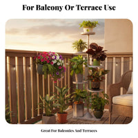 Space-Saving Over-the Pot Rack Rust-Resistant Circular Hanging Pot Rack Easy Installation Railing Planter Elegant Design for Gardeners, Apartment Dwellers, homeowners, Balcony, Windowsill, Porch, Patio