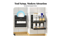 Drilleffortless Installation Pegboard Kit Multi-Functional Modular Pegboard System Space-Saving Kitchen Organizer Includes Accessories for Home Organizers, Apartment Dwellers, over the Counter, Bathroom, Bedroom, Corner Areas