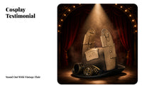 Black and Gold Steampunk Hat Headwear Structured Crown Steampunk Costume Hat for Adults