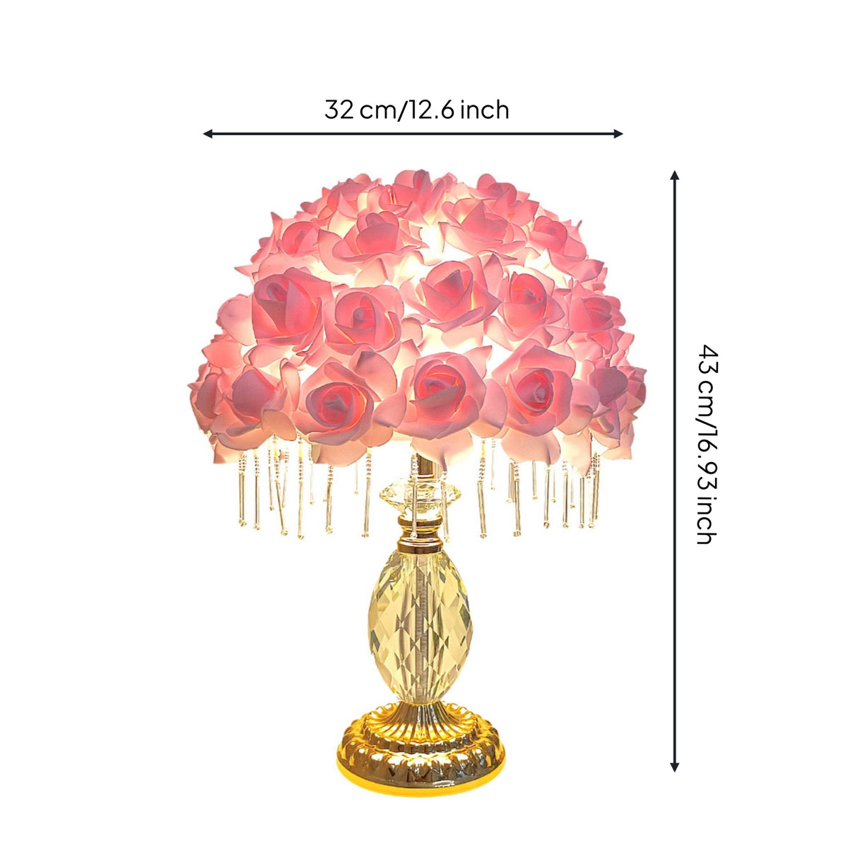 Floral Table Lamp  Decorative Floral Lamp Soft Lighting for Bedside