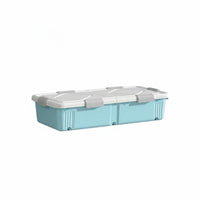 With casters Under-Bed Rolling Container Wheeled Design Rolling Storage Bin Low height Underbed Box Large Capacity for Students, Apartment Dwellers, Homeowners, Bedroom, Dorm Room, Closet